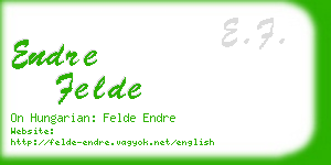 endre felde business card